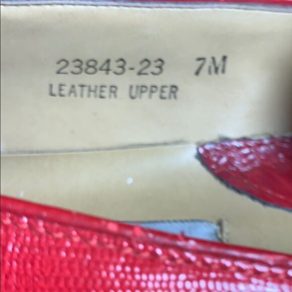 Stacy Adams Red Snakeskin Tassel Loafers Sz 7 - Picture 7 of 9